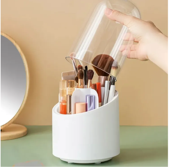 The VibeClean™ Makeup Brush Holder Organizer Rotating Brush Tube – Vibe  Clean1