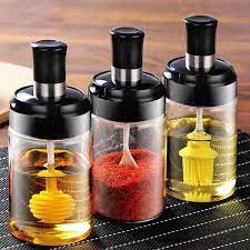 250ml Kitchen Condiment Jar With Oil Brush