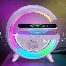 G-Shape: RGB Clock Lamp & Bluetooth Speaker with Wireless Charging