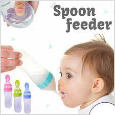 New Born Baby's Squeeze Feeding Silicon Bottle Spoon Feeder