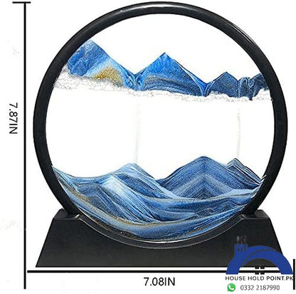 Creative 3D Moving Sandscape Hourglass Frame