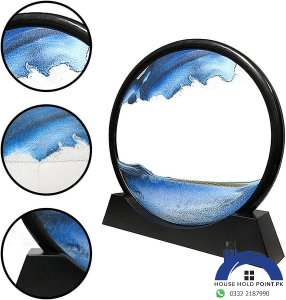 Creative 3D Moving Sandscape Hourglass Frame