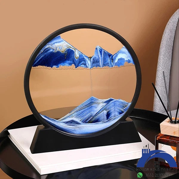 Creative 3D Moving Sandscape Hourglass Frame